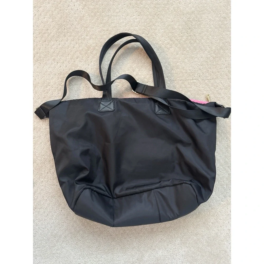 JUICY COUTURE Large Black Designer Shoulder‎ Strap Multicolor Quilted Tote Bag